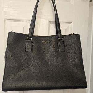 kate spade Black Leather Tote Bag